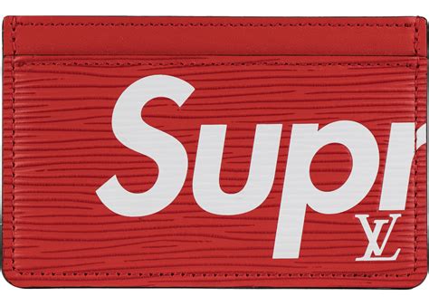 Louis Vuitton x Supreme Porte Carte Simple Epi Red 